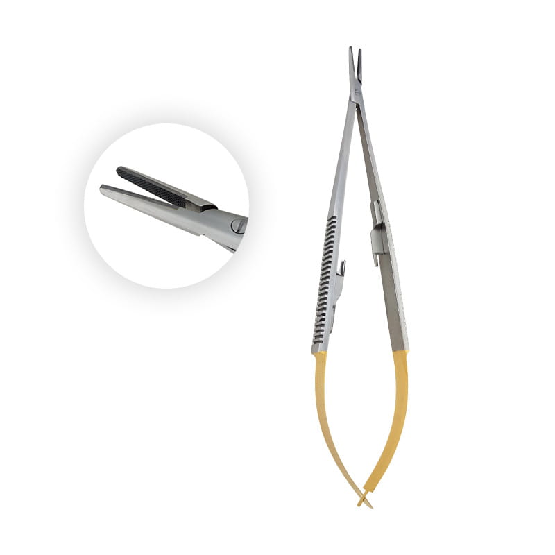 Castroviejo Micro Surgical Needle Holder Straight 18cm - Image 2