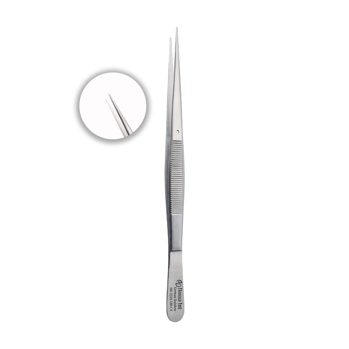 Straight surgical tweezers 18 cm