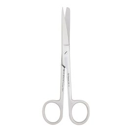 Blunt-sharp straight surgical scissors 16.5 cm