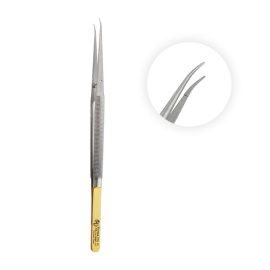 Micro anatomical tweezers slightly curved 18 cm