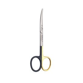 Metzenbaum TC Gold scissors curved serrated 12 cm