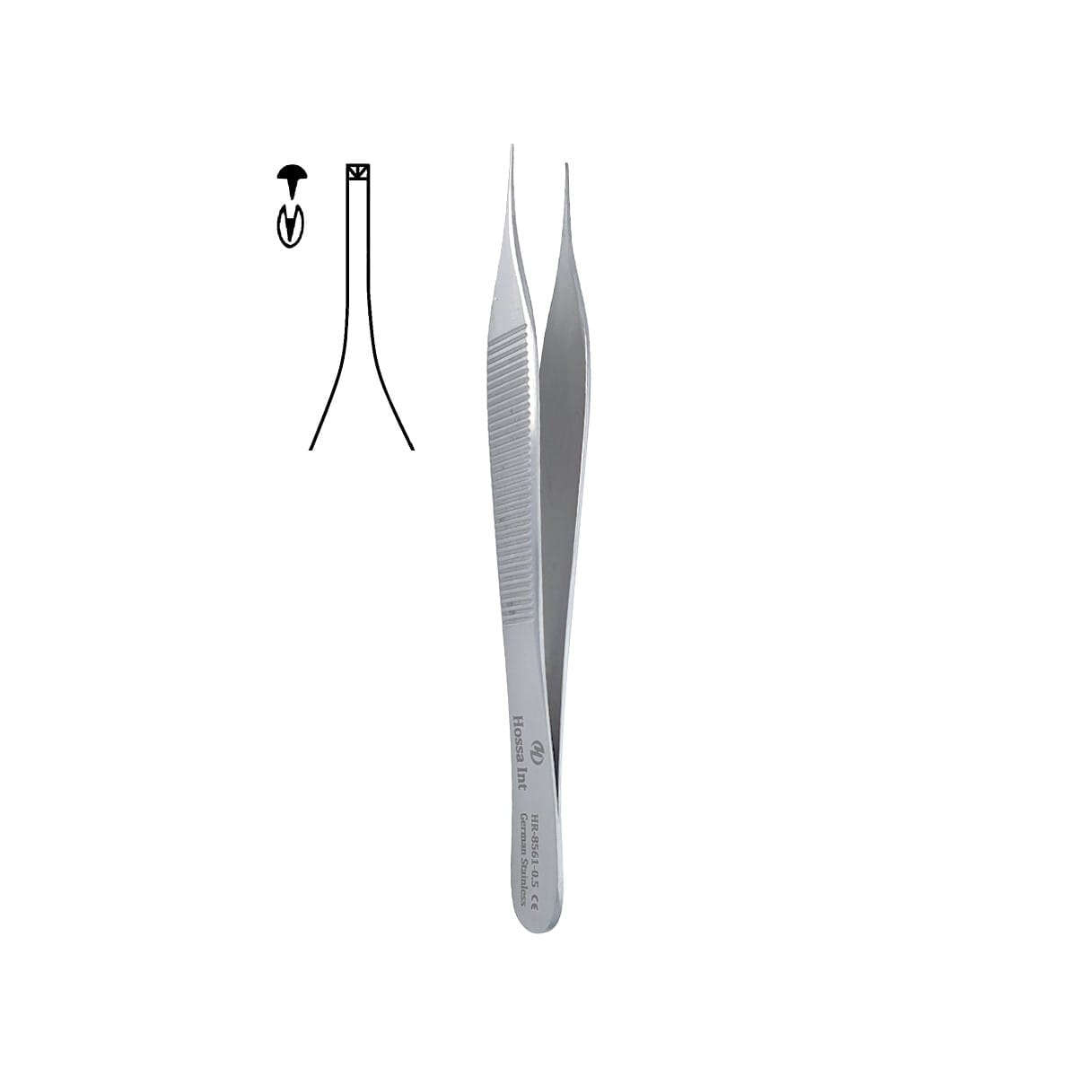 » Adson microsurgical tweezers 0.5 mm with serrations