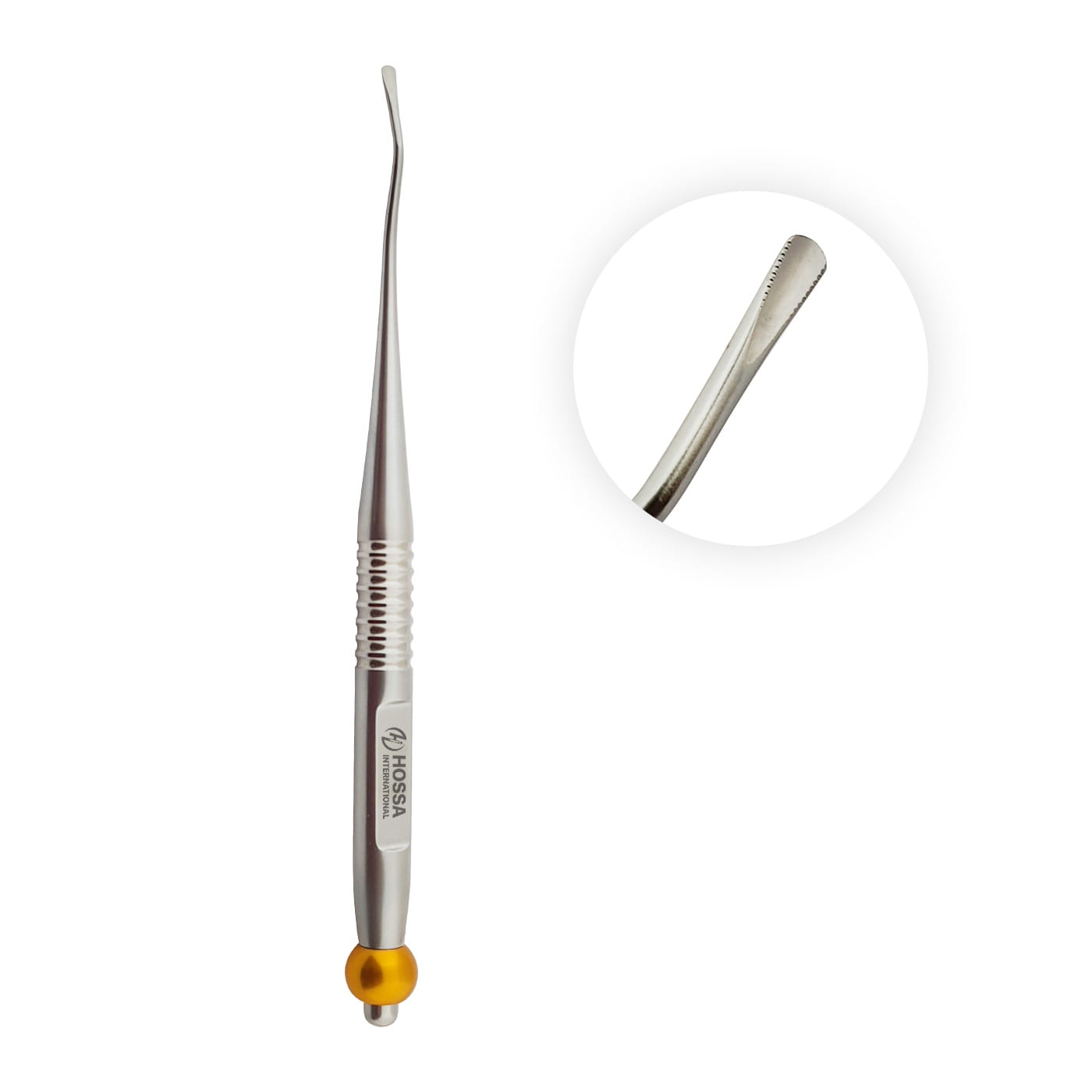 » Implantological periotome 3 mm curved tip with micro teeth