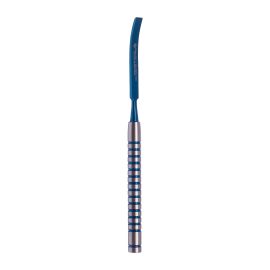Curved titanium implant chisel, width 7 mm, length 17 cm